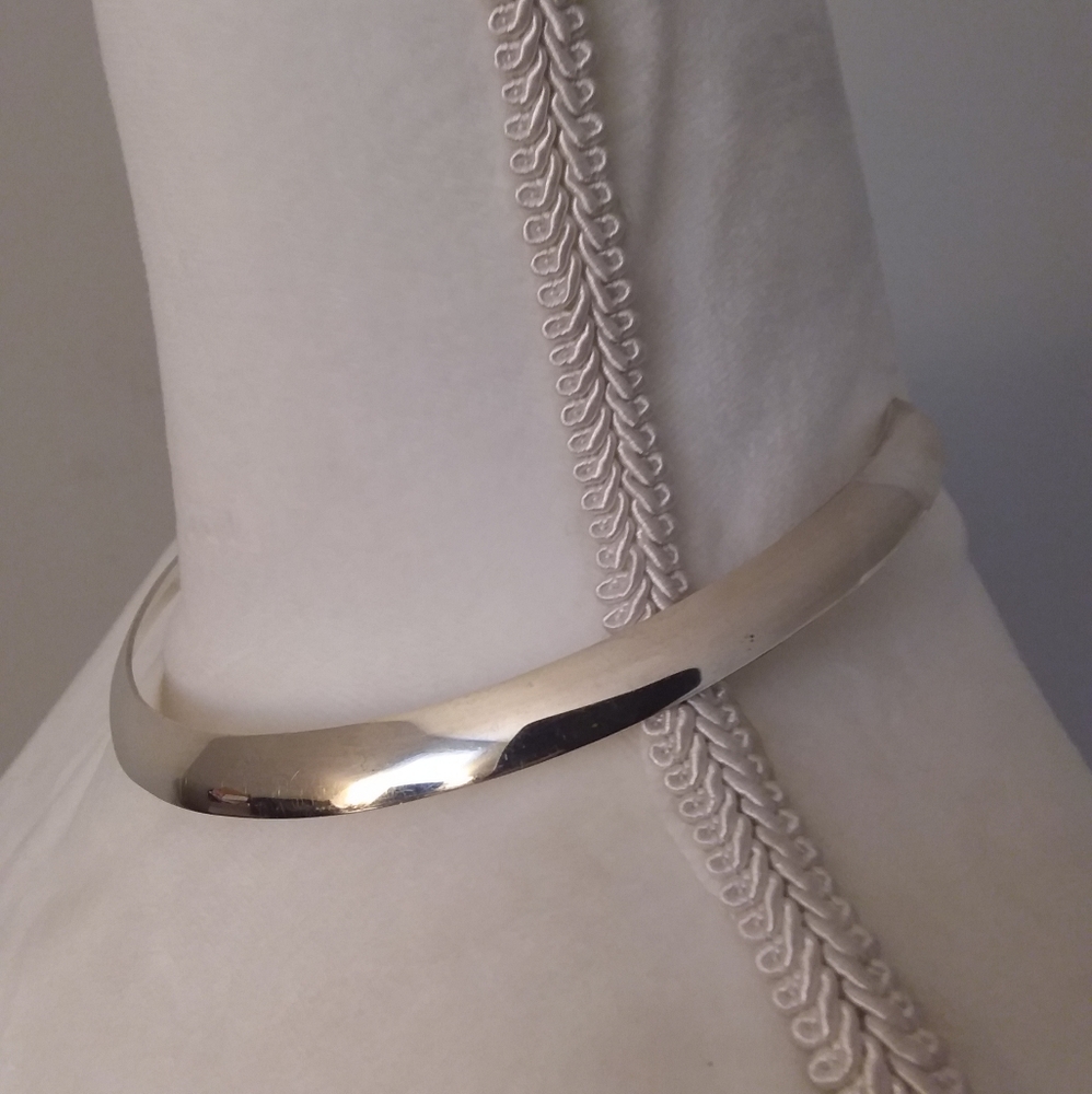SOLD Sterling Silver 14.5" Choker Cuff Necklace - Picture 3 of 6